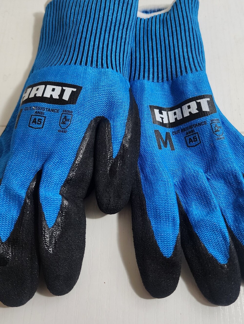 HART Blue Black Cut Resistant Work Gloves - Picture 4 of 7